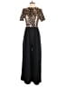 JJ's House 100% Polyester Animal Print Black Jumpsuit Size M - photo 1