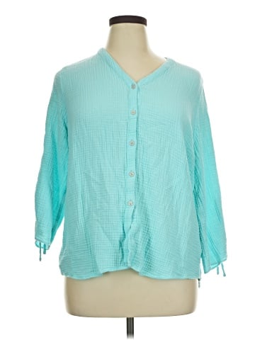 Foxcroft 3/4 Sleeve Blouse (view 1)