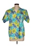 Karen Scott Tropical Teal Short Sleeve Blouse Size M - photo 1