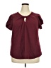 Shein Burgundy Short Sleeve Blouse Size 2X - photo 1
