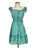 Unbranded 100% Polyester Polka Dots Teal Casual Dress Size S - photo 1
