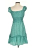 Unbranded 100% Polyester Polka Dots Teal Casual Dress Size S - photo 2