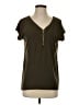 Coco Bianco Brown Short Sleeve Henley Size S - photo 1