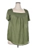 Torrid 100% Polyester Green Short Sleeve Blouse Size 2X Plus (2) - photo 1