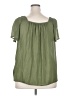 Torrid 100% Polyester Green Short Sleeve Blouse Size 2X Plus (2) - photo 2