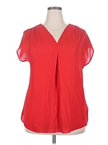 INC International Concepts Short Sleeve Blouse (view 1)