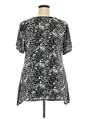 Brittany Black Short Sleeve Blouse (view 2)