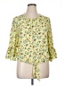Lily White 100% Polyester Yellow 3/4 Sleeve Blouse Size XL - photo 1