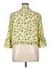 Lily White 100% Polyester Yellow 3/4 Sleeve Blouse Size XL - photo 2