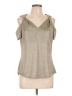 Juicy Couture Metallic Silver Short Sleeve Top Size L - photo 1