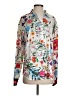 Unbranded 100% Polyester Floral Silver Long Sleeve Blouse Size S - photo 1
