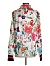 Unbranded 100% Polyester Floral Silver Long Sleeve Blouse Size S - photo 2