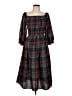 She + Sky Plaid Black Casual Dress Size L - photo 1