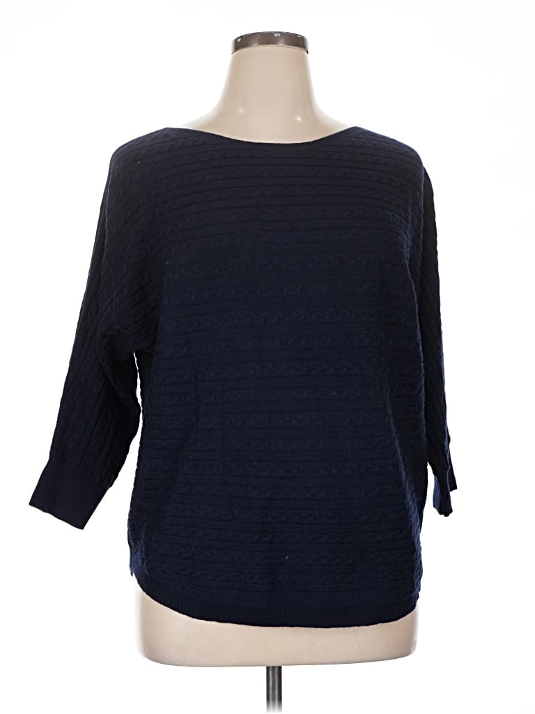 Pre-owned Market & Spruce 3/4 Sleeve T-shirt In Blue