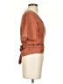Vetta Brown Short Sleeve Blouse Size XS - photo 4