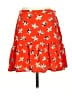 Joie 100% Silk Print Orange Silk Skirt Size S - photo 1