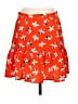 Joie 100% Silk Print Orange Silk Skirt Size S - photo 2