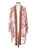 Soft Surroundings 100% Viscose Aztec Or Tribal Print Ivory Kimono Size S - photo 1