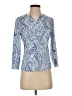 Sigrid Olsen Blue Long Sleeve Polo Size S - photo 1