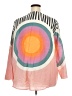 Unbranded Color Block Pink 3/4 Sleeve Blouse Size 2X - photo 2