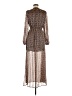 Unbranded 100% Polyester Brown Casual Dress Size M - photo 2