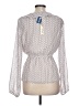 Max Studio 100% Polyester Polka Dots Silver Long Sleeve Blouse Size L - photo 2