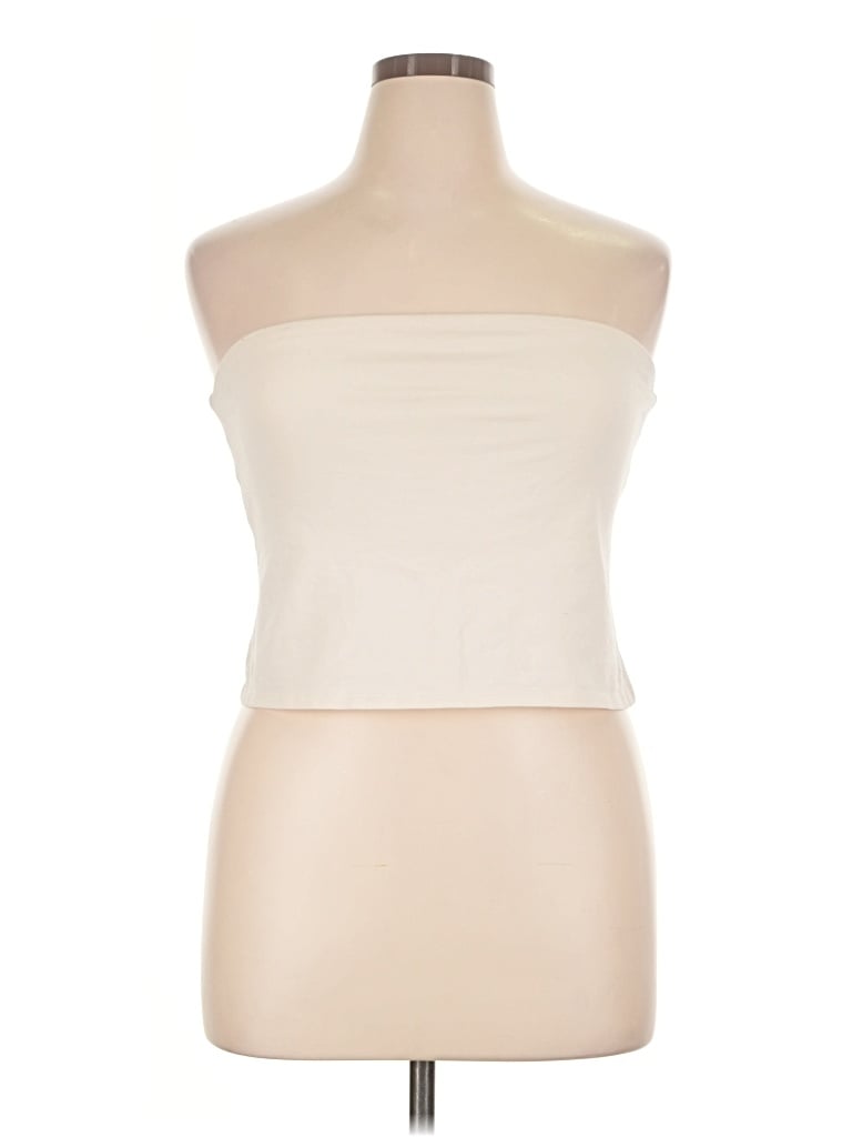 Pre-owned Aerie Sleeveless Top Ivory Strapless Neckline Tops