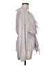 Max Studio 100% Polyester Polka Dots Silver Long Sleeve Blouse Size L - photo 4