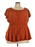 Torrid Orange Short Sleeve Blouse Size 4X Plus (4) - photo 1