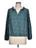 MELLODAY Teal Long Sleeve Blouse Size L - photo 1