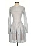 BCBGMAXAZRIA Solid Blue Gray Cocktail Dress Size XS - photo 1