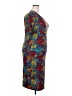 Lularoe Print Multi Color Burgundy Casual Dress Size 3X - photo 4