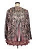 One World Burgundy Long Sleeve Blouse Size 2X - photo 2
