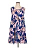 Acting Pro Tropical Blue Casual Dress Size L - photo 1