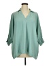 Dokotoo 100% Polyester Teal 3/4 Sleeve Blouse Size XL - photo 1
