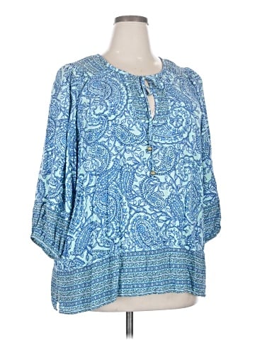 Democracy 3/4 Sleeve Blouse (view 1)