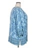 Democracy 100% Rayon Blue 3/4 Sleeve Blouse Size 3X - photo 4