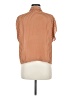 Maison d' Amelie 100% Polyester Houndstooth Orange Short Sleeve Blouse Size M - photo 2