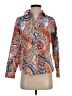 Chico's 100% Cotton Paisley Orange Long Sleeve Blouse Size S - photo 1
