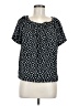 Ann Taylor LOFT Print Black Short Sleeve Blouse Size M - photo 1