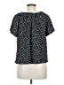 Ann Taylor LOFT Print Black Short Sleeve Blouse Size M - photo 2
