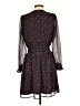 Ann Taylor LOFT 100% Polyester Polka Dots Black Casual Dress Size S - photo 2