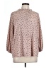 Adrianna Papell Polka Dots Pink 3/4 Sleeve Blouse Size L - photo 1