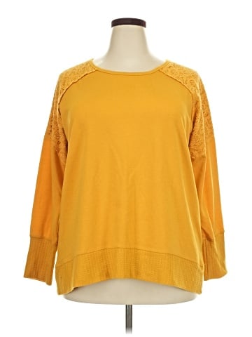 Orange Kiss 3/4 Sleeve Top (view 1)