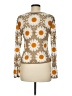 American Flirt 100% Acrylic Floral Gold Pullover Sweater Size M - photo 2
