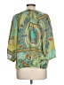 Assorted Brands 100% Polyester Paisley Green 3/4 Sleeve Blouse Size L - photo 2