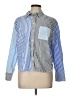 Talbots 100% Cotton Color Block Blue Long Sleeve Button-Down Shirt Size L - photo 1