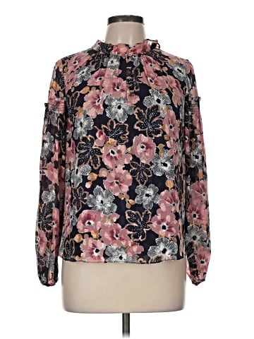 Rebecca Taylor Long Sleeve Silk Top (view 1)