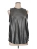 DKNY Metallic Silver Sleeveless Top Size XL - photo 1