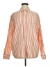 H&M Stripes Orange Long Sleeve Button-Down Shirt Size XL - photo 1